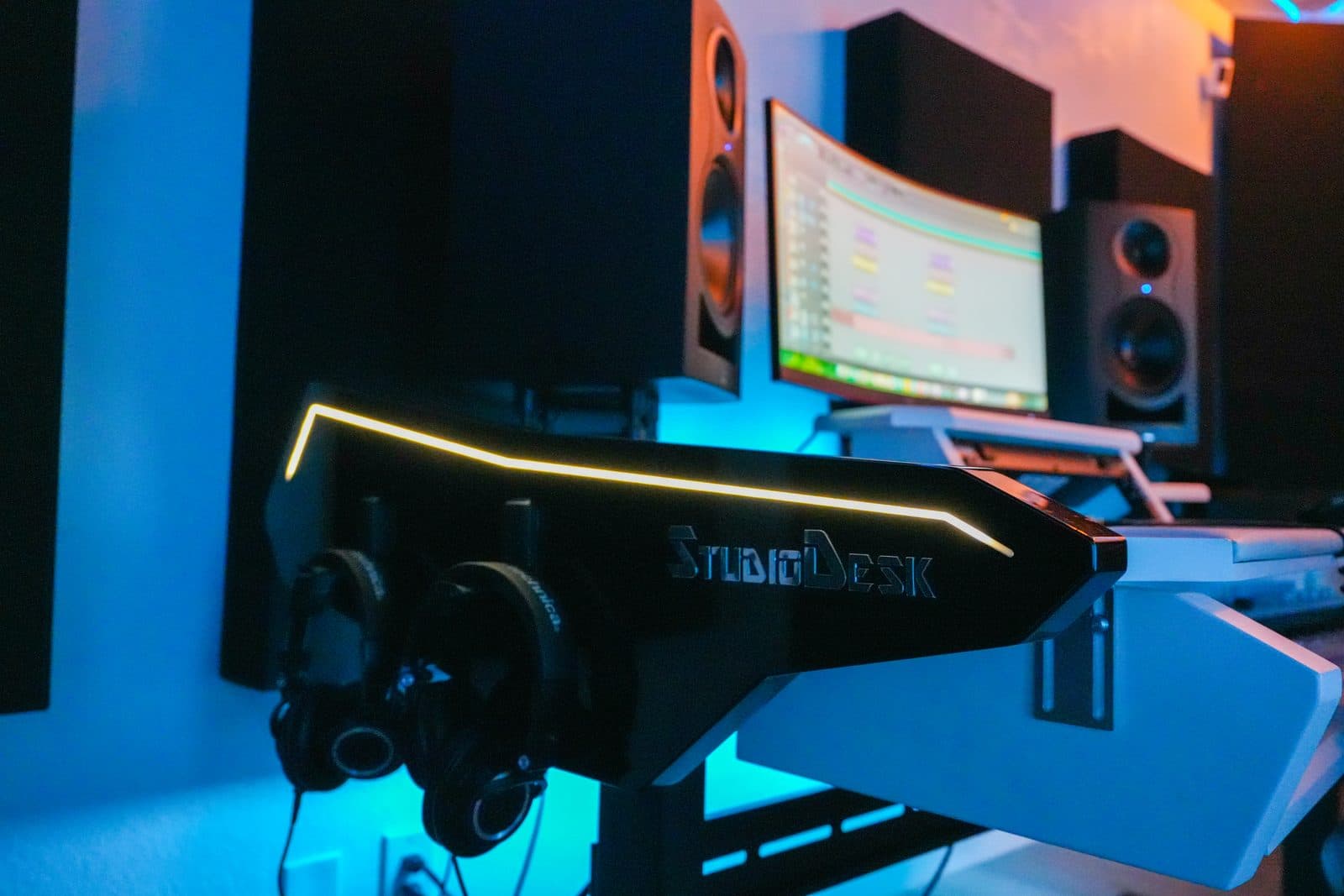 Professional mixing board and monitors in Aventura